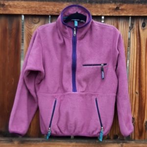Patagonia vintage half zip fleece sweater purple
